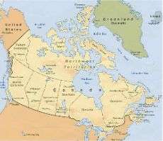 una mappa del Canada