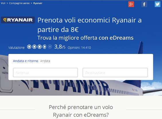 eDrams Ryanair