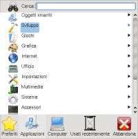 Kickoff: il nuovo menù di KDE 4.0 - Clicca per ingrandire