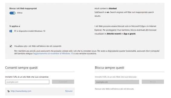 bloccare siti per adulti pc