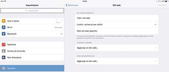 blocco siti per adulti android