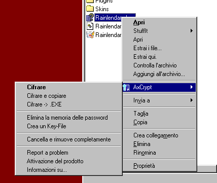 axcrypt all'opera (courtesy of www.punto-informatico.it)