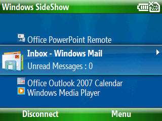 SideShow Windows Mobile