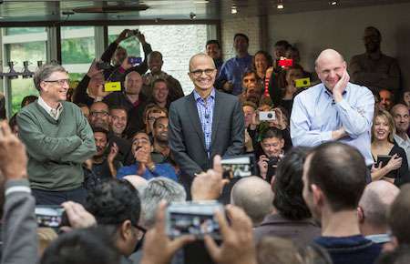 ballmer, gates e nadella