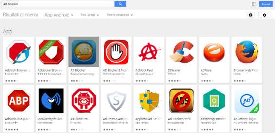 Adblocker su Play Store