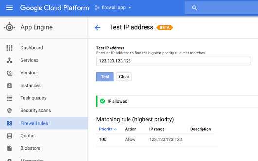 google app engine firewall