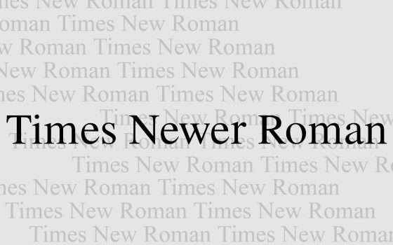 Times Newer Roman, l'altro Times New Roman