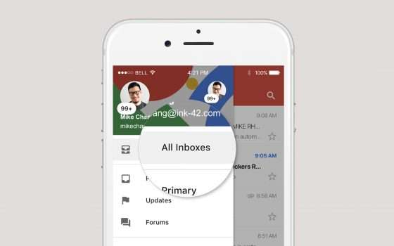 Gmail su iOS: una sola inbox per tutti gli account