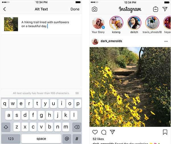 Instagram e accessibilità