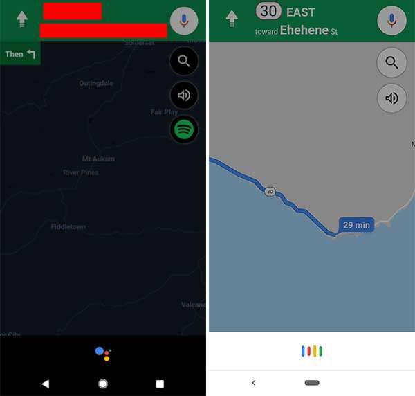 La versione più compatta dell'Assistente Google che entra in azione durante la navigazione stradale con Maps