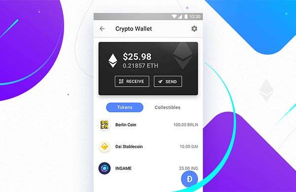 Opera su Android con wallet per criptovalute