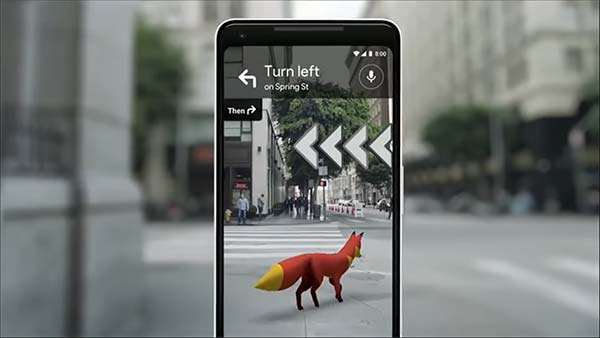 Google Maps: realtà aumentata e volpi per strada