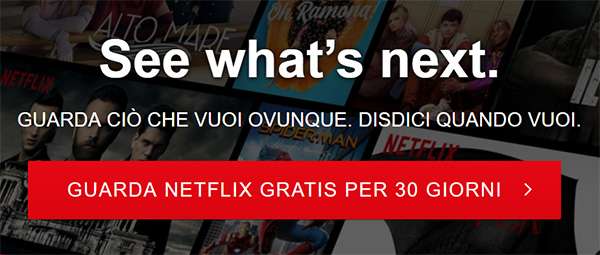 Netflix: per qualcuno la prova gratuita dura 30 giorni