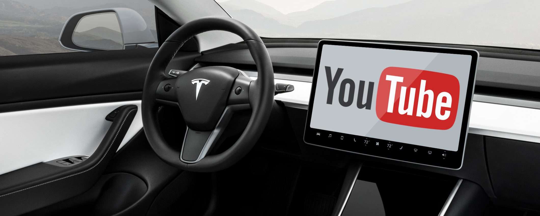 Lo streaming di YouTube sui display delle Tesla