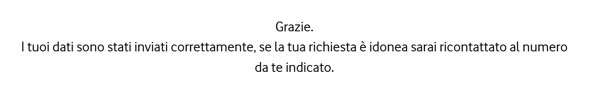Riposta Vodafone alla compilazione del modulo