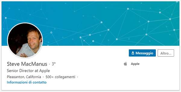 Steve MacManus su LinkedIn