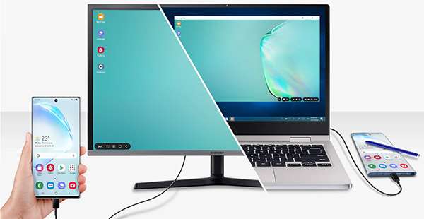 Samsung DeX per connettere smartphone e PC