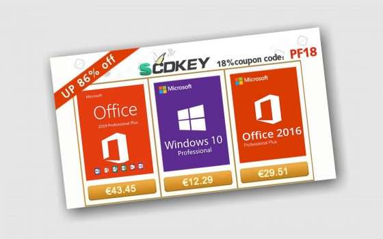 SCDKey: licenze Windows a soli 12€ e altre offerte