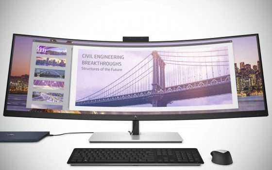 HP S430c Curved Ultrawide Monitor, schermo 2-in-1