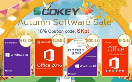SCDKey, Autumn Sale in vetrina: Windows 10 a 12,29€