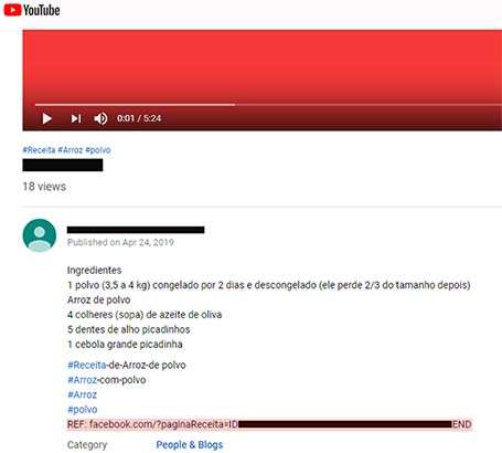 Il link verso il server C&C di Casbaneiro nascosto nella descrizione di un video su YouTube
