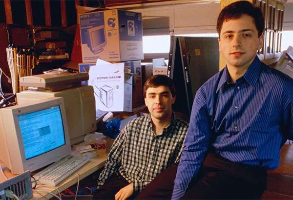 Larry Page e Sergey Brin all'inizio dell'avventura Google