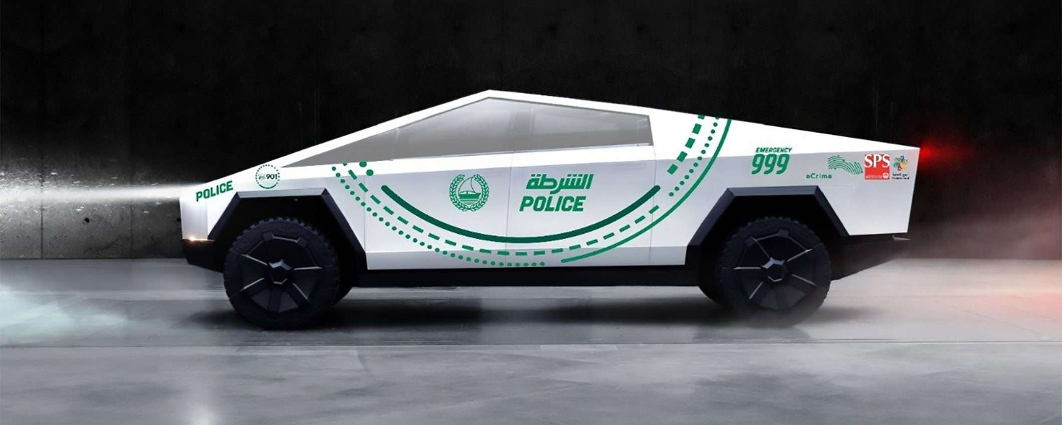 Il pickup Tesla Cybertruck per la Polizia di Dubai