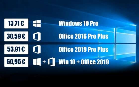 SCDKey: Windows 10 PRO a 13€ e Office 2016 a 30€