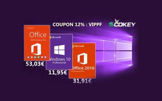 Windows 10 Pro 11€, Office 2016 31€: la primavera di SCDKey