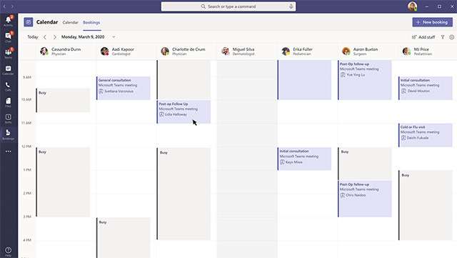 L'applicazione Booking per Microsoft Teams