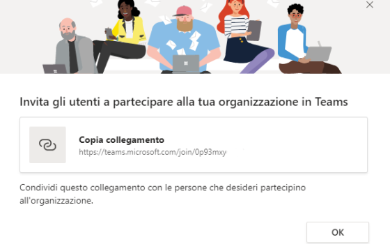 Microsoft Teams: invito