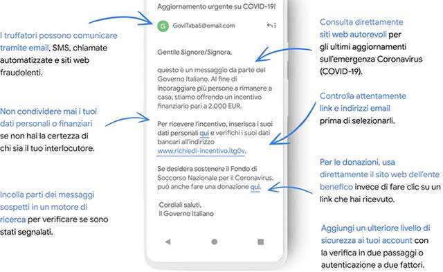 I consigli di Google per difendersi dalle truffe