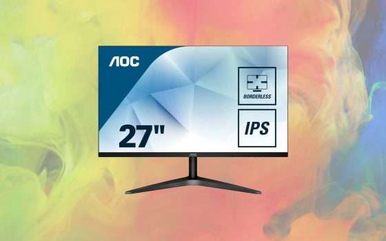 Il monitor AOC borderless da 27 pollici a -25%