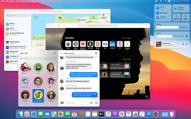 L'interfaccia di macOS 11 Big Sur