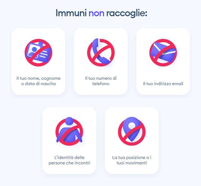 Dati che Immune non raccoglie