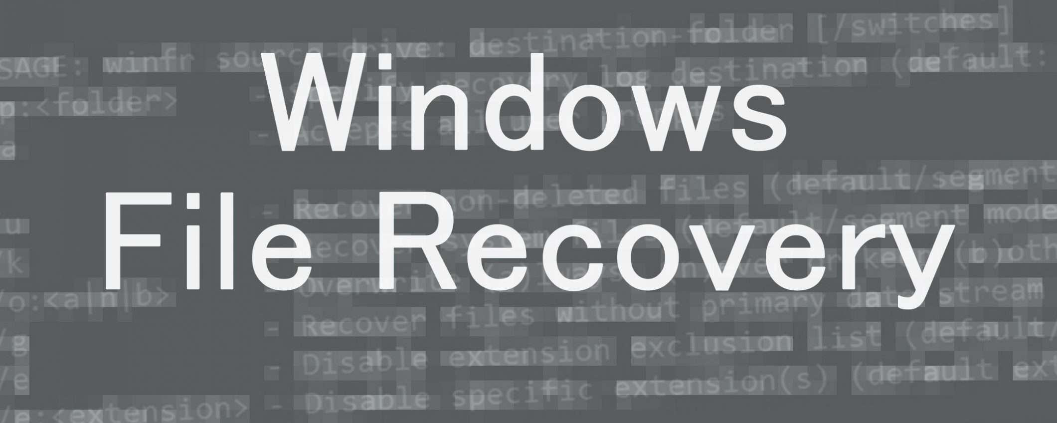 Windows File Recovery per il recupero file su PC