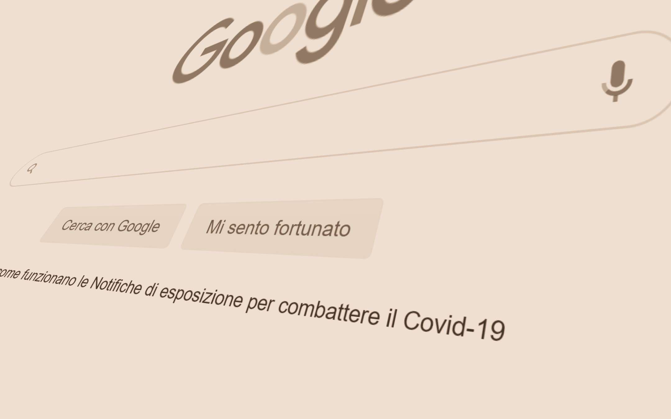 Immune from today on the Google Italy homepage