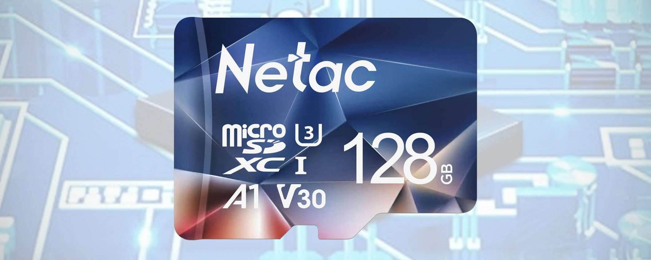 La scheda microSD di Netac da 128 GB a 18,99 euro