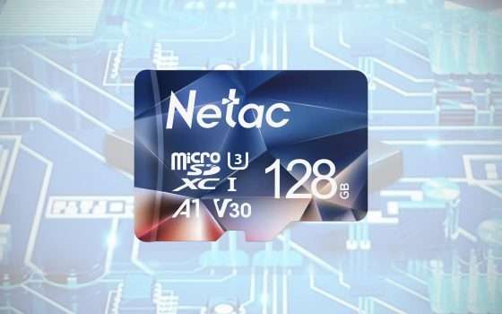 La scheda microSD di Netac da 128 GB a 18,99 euro