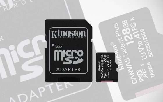 Solo 17 euro per la microSD di Kingston da 128 GB