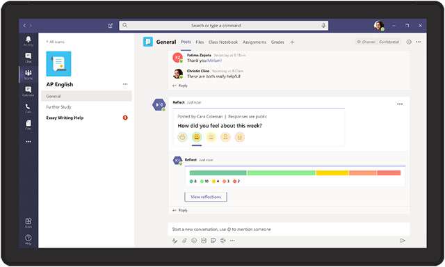 L'estensione Reflect Messaging di Microsoft Teams