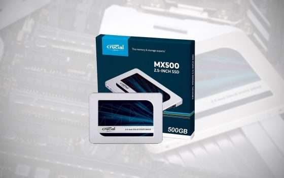 42% di sconto, l'offerta per la SSD Crucial MX500