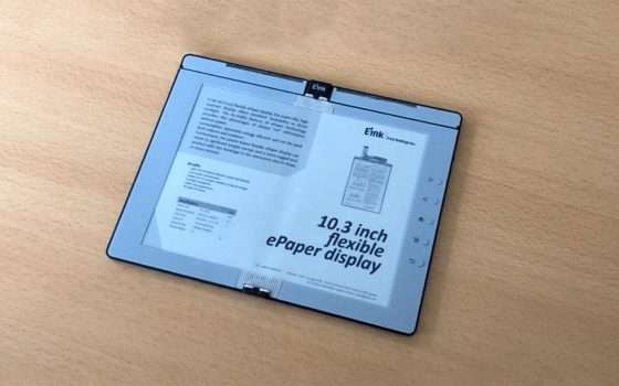 Un eBook reader con schermo pieghevole da E Ink