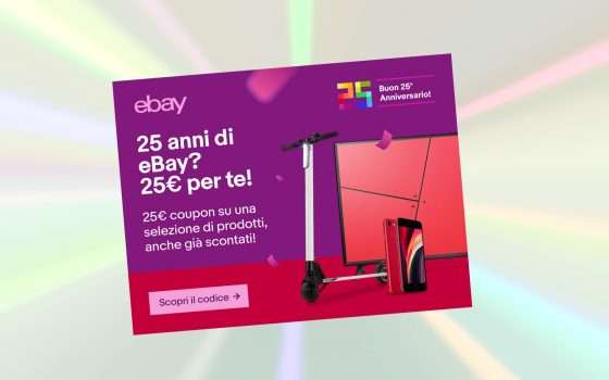 25 euro di sconto per i 25 anni di eBay