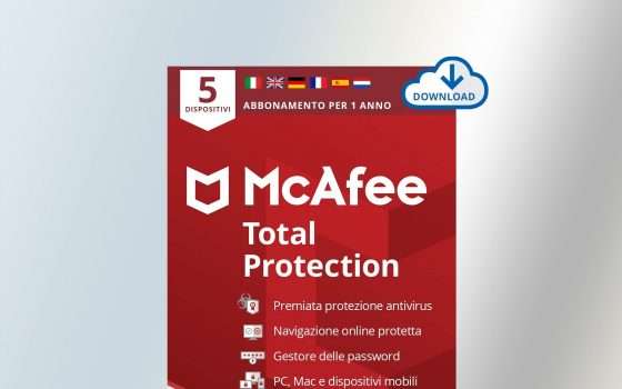 McAfee, proteggi tutto subito con il 76% di sconto