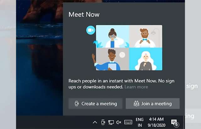 Windows 10: Meet Now