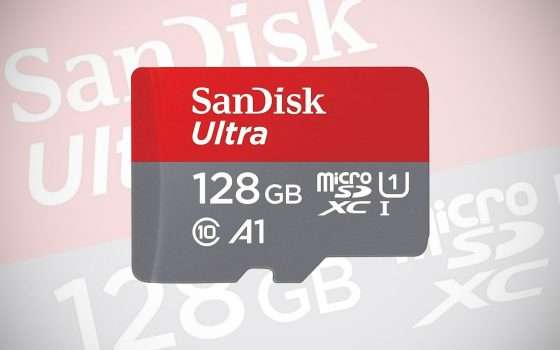 microSD SanDisk Ultra da 128GB al suo minimo storico (17€)