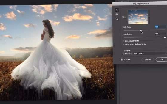 Photoshop: l'IA di Adobe tre metri sopra il cielo