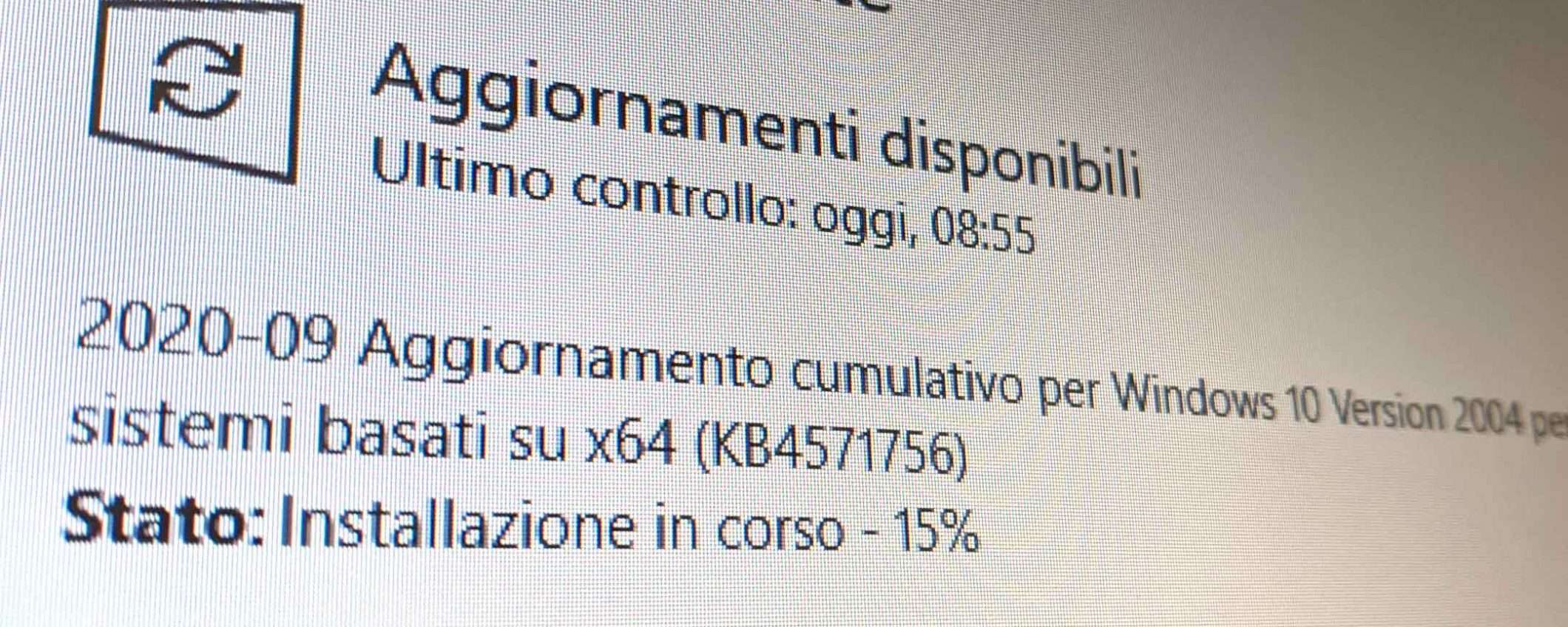 Windows 10 Patch Tuesday settembre 2020: KB4571756