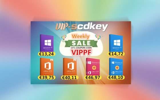 Offerte VIP-SCDkey: Windows 10 PRO €13 e Office 2019 €46!